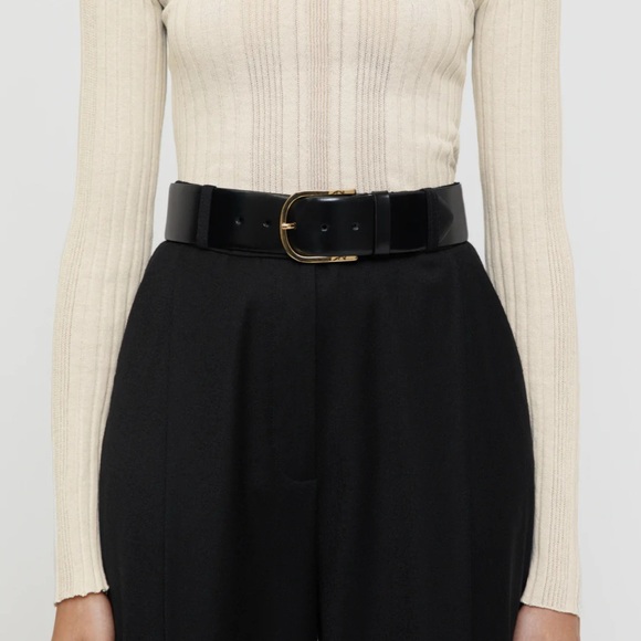 Toteme Black Wide Trouser Belt - Picture 6 of 7